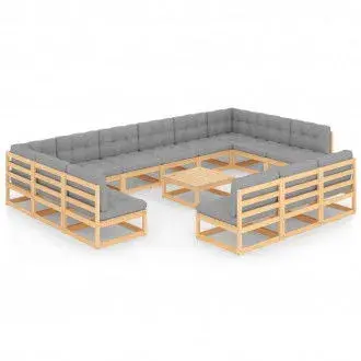 VIDAXL 3077249 conjunto de muebles exteriores para el jardín con un acabado marrón y gris vida xl - 1