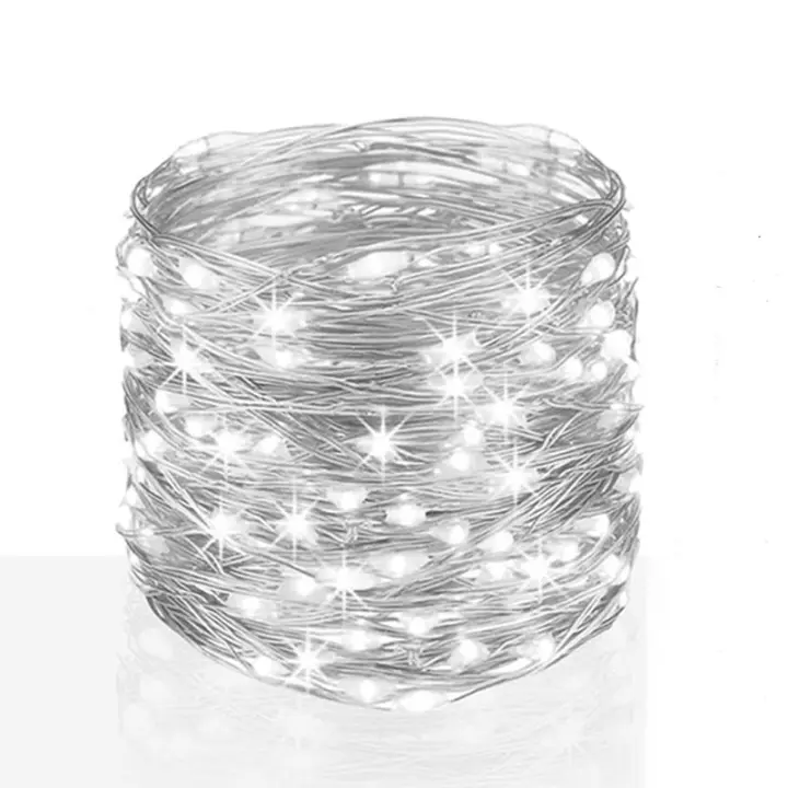 Luces De Hilo De Cobre LED 50/100/200 Con Control Remoto Y 8 Modos Operadas Por Batería O USB Impermeables Para Decoración De Hogar Y Bodas - 1