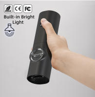 Juego De Molinillos Eléctricos De Pimienta Y Sal Con Base LED Regulable Recargable Herramienta De Cocina Ecológica Plástico - details 5