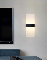 Luz De Pared LED En Acrílico Para Sala De Estar Corredor Y Dormitorio Estilo Largo 3/6/12W Decoración Artística Para La Cama Fuente De Luz Interior AC85-265V - details 1