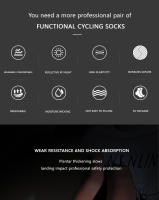 Calcetines De Ciclismo Profesionales Reflejos 2 Pares Calcetines De Algodón Para Hombres Antideslizantes Deportivos Al Aire Libre Altura De La Media Rodilla - details 0