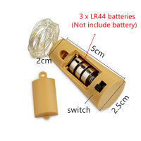 Cinta De Luces LED Para Botella De Vino 5pcs Decoración Navideña De Guirnalda De Luces Eléctricas Faeirys En Hilo De Cobre - details 6