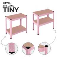 Ociodual Estanteria Metalica Tiny Rosa, Estante Ideal para Hogar, Estanterias Trastero, Muebles, Oficina, Estanterias Almacenaje Divisible, Sin Tornillos, 240kg, 4 Baldas MDF, 150x60x30cm - details 3