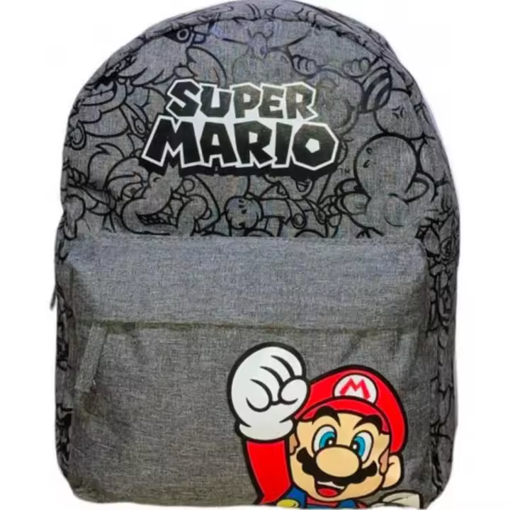Mochila Infantil Super Mario Colección oficial de Super Mario Bros  Calidad superior, dimensiones: 32 x 24 x 10 cm. Correas ajustables y reforzadas - Ideal para niños en edad Preescolar - 1