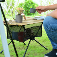 Bolsa De Red Para Mesa Plegable Al Aire Libre Con Bolsillo Malla Colgante Organizador Para Tripode Y Despensa De Picnic - details 1