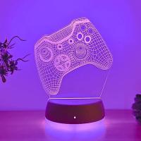 Luz De Noche LED Con Patrón De Controlador De Juego Decoración De Ambiente Para Dormitorio Luz Gradiente De 7 Colores USB Regalo De Fiestas - details 1