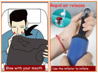 Almohada Inflable De Viaje Con Nuevo Patrón Soporte De Cuello Y Barba Para Avión Coche Autobús Tren Descanso En La Oficina - details 7