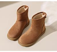 Botas De Tobillo Para Mujer Botines De Invierno Con Tacón Y Peluche Encima De La Rodilla Zapatos De Cuña Para Otoño Y Primavera - details 25