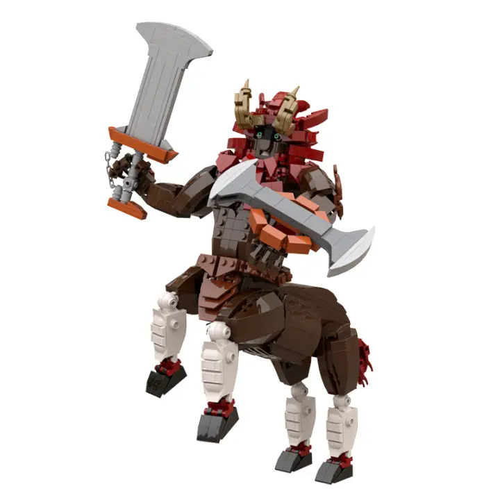 Kit De Bloques De Construcción MOC 'Respiración De La Vida Salvaje': Centauro León Lynel Figura Roja Bokoblin Juguete DIY Para Niños Modelo De Ladrillo Juego Compatible Con Lego - 1
