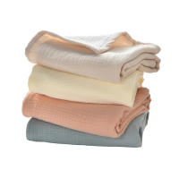 Manta para bebé de crepé de dos colores de 4 capas INS, edredón de algodón puro, suave y cómoda - details 7