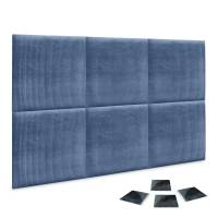 DHOME Juego de Paneles Tapizados en Pana Pack Autoadhesivos para Pared Acústicos Absorbentes Protección Segunda Gama de Colores - details 2