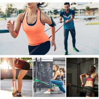 Lixada Set De 5 Bandas De Resistencia Para Ejercicio De Poder Y Estiramiento Con Bolsa De Transporte Adecuado Para Entrenamiento De Muslos Brazos Cintura Y Abdomen - details 3