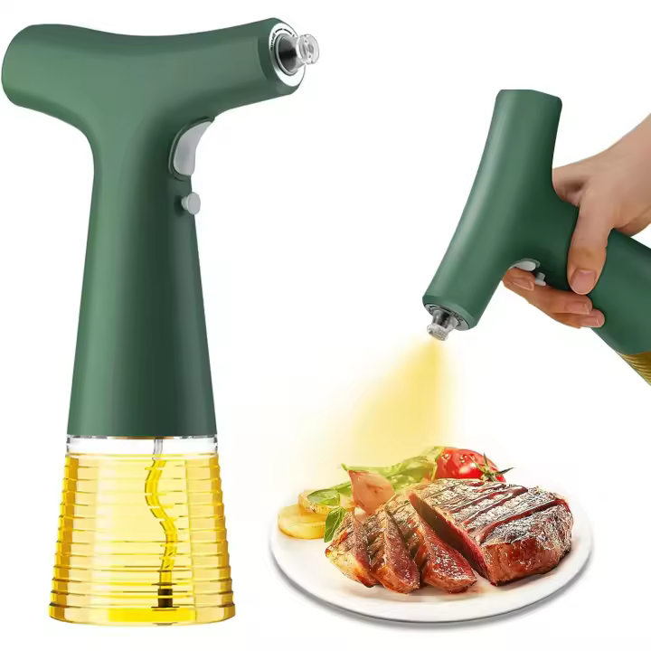 Dispensador de pulverizador de Agua para Cocinar, pulverizador Eléctrico Automático, botella de Vidrio de Aceite de Oliva para asar 240ml - 1