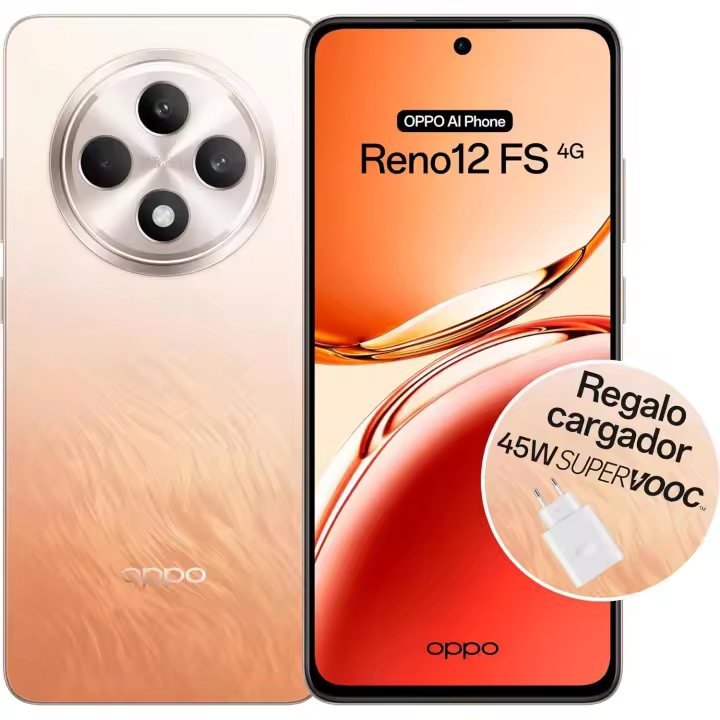 OPPO Reno 12FS 4G - Smartphone Libre con IA, 16GB (8GB+8GB) 512GB, Pantalla AMOLED 2.5D de 6.7", Cámara 50+8+32 MP, Android, IP64, Batería 5000mAh, Carga Rápida 45W - 1