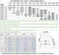 Chaqueta De Chequera Casual Para Hombre Estilo Coreano Slim Fit Traje Simple Elegante Abrigo Formal Con Cierre Único Material Poliéster Adecuado Para Todas Las Estaciones - details 0