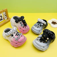 Clogs Gradient De Colores Para Niños Y Niñas Con Tirantes En Blanco Y Negro Antideslizantes EVA Cómodo Para Todas Las Estaciones - details 0