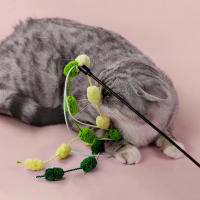 Juguete Interactivo Para Gatos Con Cola De Plumas Y Bolas De Peluche Varita Telescopio Con Cinta Musical Accesorio Para Mascotas - details 0