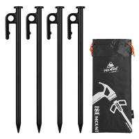 4Pcs Palos De Tenda Para Camping Al Aire Libre Herramienta De Acero Fuerte De 30cm Accesorios De Tenda Negro Para Canopy Y Awaníng - details 5