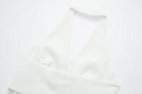 Conjunto De Traje Para Mujer TRAF Con Cuello Colgante Y Chaqueta De Botones Estilo Inglés Pantalones De Cintura Alta Casual - details 27