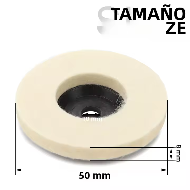 Rueda De Polvo De Lana Para Pulido De Marmol Vidrio Cerámica 2/3 Pulgadas Discos De Pulido De Terciopelo Para Amoladora Angulada - 1