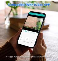La cámara de seguridad inalámbrica Hiseeu 4K 8MP, con doble lente, zoom 8X, audio bidireccional, visión nocturna a todo color, detección de humanos, seguimiento automático, panorámica de 355° y inclinación de 90°, resistente al agua IP66 - details 2