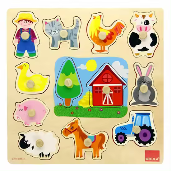 Puzzle siluetas granja - 1