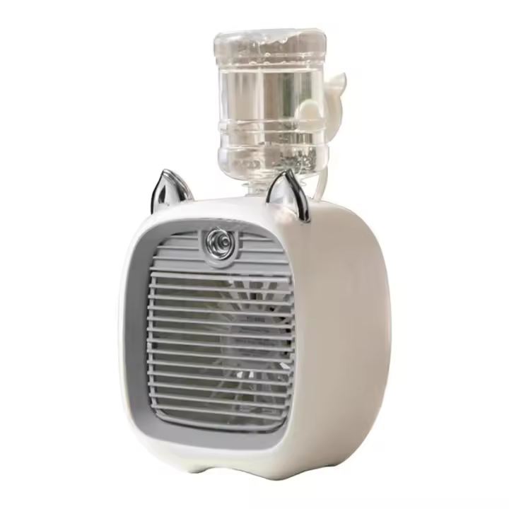Ventilador Eléctrico De Oreja De Gato, Ventilador De Aire Acondicionado, Ventilador De Niebla De Agua Pulverizada USB, Mini Humidification, Enfriador De Escorio, Oscilación De Aire Ajustable - 1