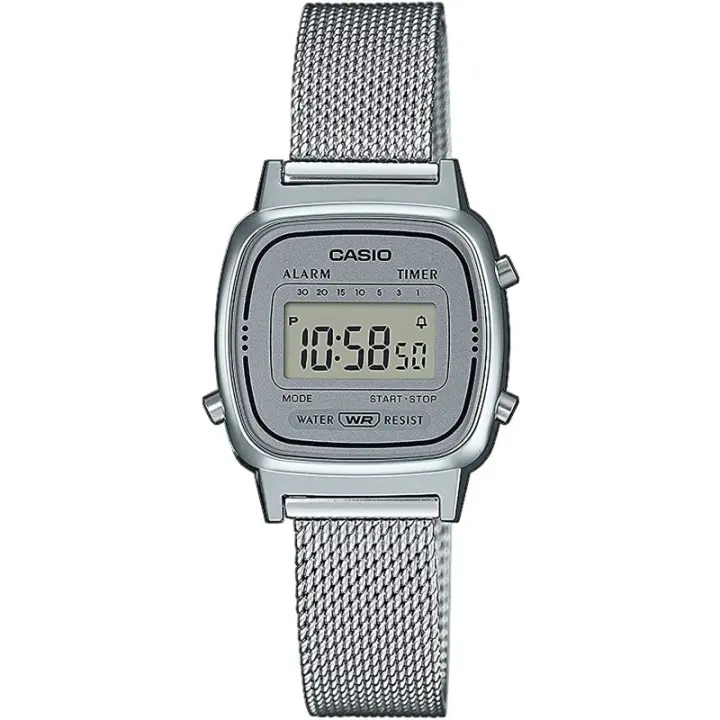 Reloj Casio Digital Mujer Malla Milanesa La670wem-7ef - 1