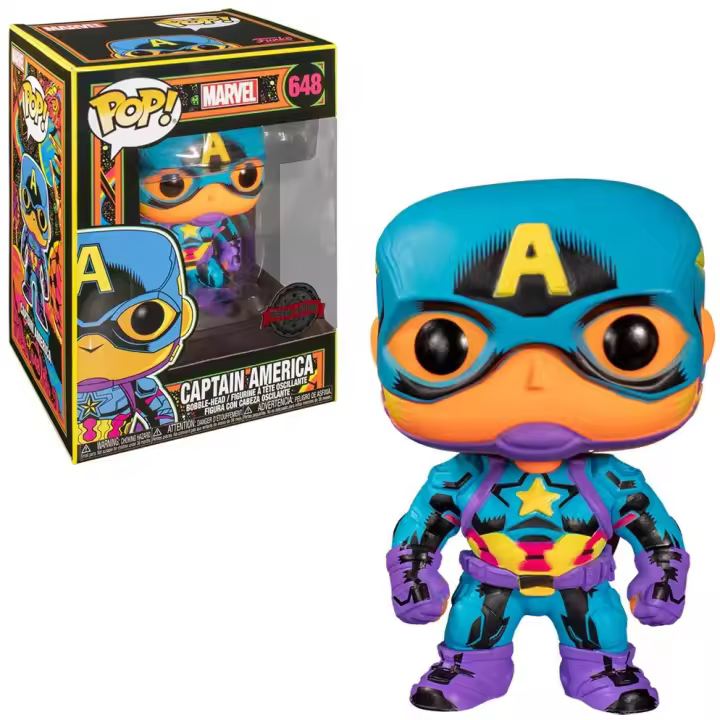 Funko pop marvel black light capitan america multicolor 48845 - 1