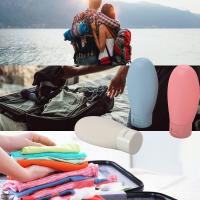 Juego de 3 botellas de viaje, botellas de viaje de 60ml y contenedores, pequeñas mini botellas de plástico vacías para artículos de tocador de viaje, champú - details 0