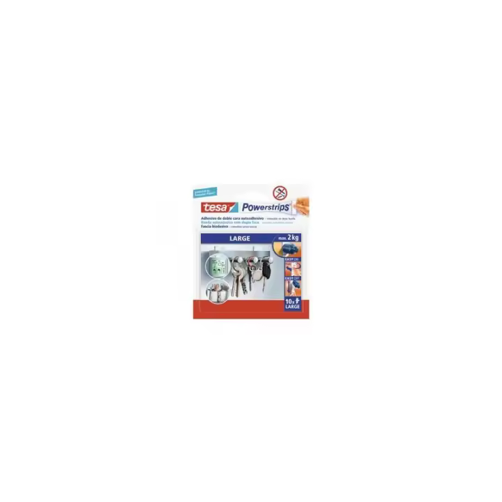 TESA POWERTRIPS LARGA MAX. 2 KG. E/10 UNID. - 1