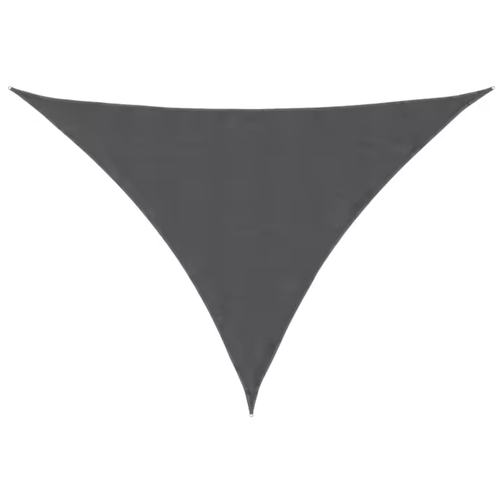 Toldo de Vela triangular de lona Oxford gris antracita 3x3x4,24 M - 1
