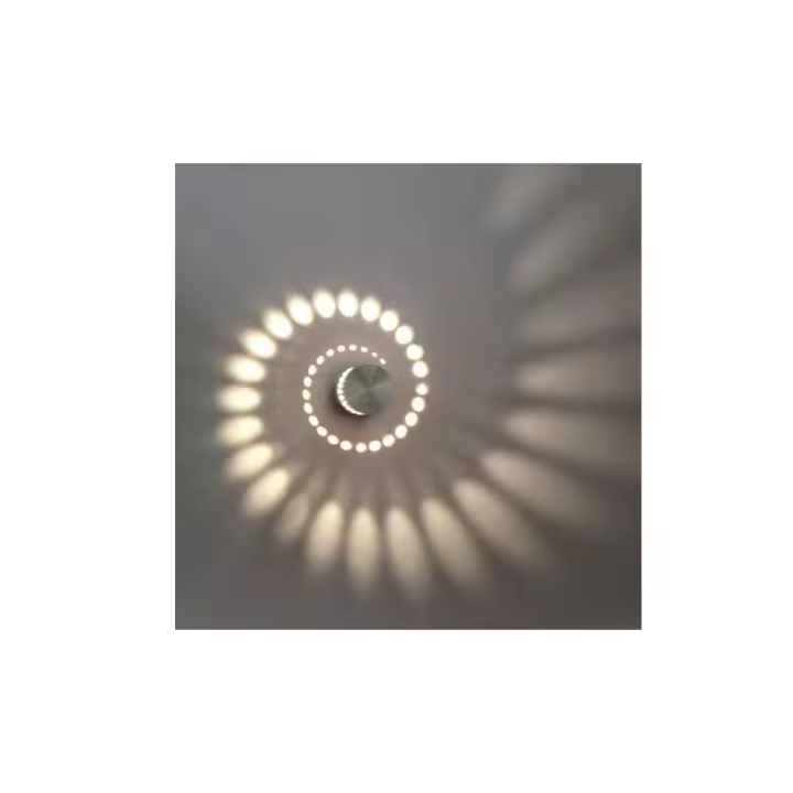 Lámpara de pared LED para interiores, efecto moderno, 3 W, lámpara de pared decorativa de aluminio blanco cálido para dormitorio infantil, pasillo, hotel, restaurante, cocina, comedor, girasol - 1