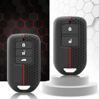Funda De Llave De Coche De Silicona Para Honda Fit Vezel City Civic Jazz BRV HR-V Shuttle GP8 Carcasa Protectora Con Llavero - details 0