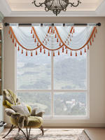 Valance Transparente Para Ventana En Blanco Romántico Con Bolso Para Percha Decoración De Puerta Y Ventana Para Sala De Estar Material 100% Poliéster - details 1
