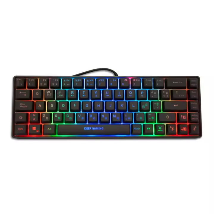 CoolBox DeepGaming TM065 Mini Teclado Gaming RGB Negro - 1