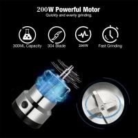 Mini Trituradora Eléctrica De 300ml Ultrafina Para Alimentos Para Bebés Café Especias Pimienta Trigo Moler Con 4 Hojas De Acero Inoxidable - details 4
