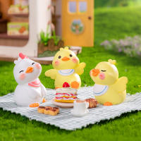 Figura De Anime Pato Amarillo Pequeño Adorno Creativo Para Coche Accesorios De Decoración Miniatura Regalos - details 3