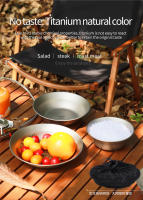 Tiartisan Juego De Comedor De Titanio Para Camping Y Senderismo Platos Y Cucharas Ultraligeros Portátiles Piletas De Ensalada Stackable - details 2
