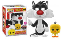 Funko  Silvestre y Piolín Tweety Sylvester Piolin  Flocked 309 Pop and Tee camiseta XL  Funko Pop Vinyl  Looney Toones  figura - details 0