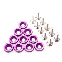 10PCS JDM Modificado Hexágonal Fijaciones De Parachoques Engrosado Tornillos De Placa De Licencia Accesorio De Estilo De Coche Material De Aluminio - details 4