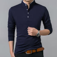 Camiseta Polo Casual Para Hombre Manga Larga Transpirable Y Cómoda Algodón Sólido Verano Moda Negocios Top Regular - details 6