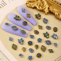 60pcs Accesorios Decorativos De Estilo Bohemio Retro Y Cuatro Hojas De Cloaca Para Uñas Mini Aleación De Metal - details 0