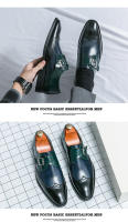Nuevos Zapatos De Cuero Para Hombre Loafers Formales Casuales Con Hebilla Talla Extra Grande 46 47 48 Estilo Británico - details 8