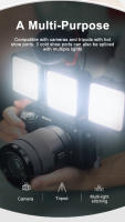 Luz De Video LED Portátil Recargable Para Fotografía DSLR Camcorder Gopro Vlog 3 Colores 3000K-7000K Mini Luz De Ambiente Para Cámara - details 8