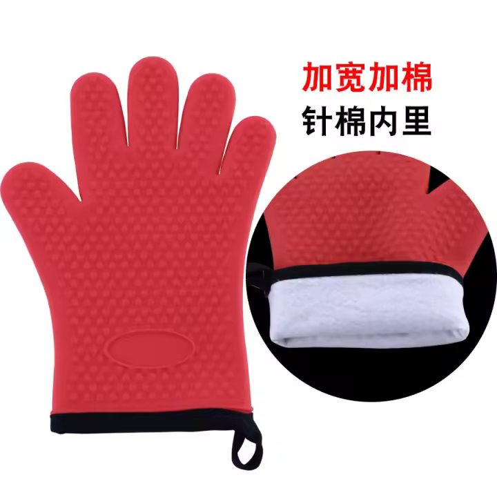 Nueva mano hornear Guantes De silicona Horno microondas hornear Cocina anti-escaldadura antideslizante silicona barbacoa Horno olla titular - 1