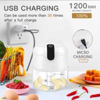 Picadora Electrica, Mini Picador Eléctrico de Alimentos, Recargable USB, Capacidad 250 mL, 3 Cuchillas Acero Inoxidable, Portatil Batidora Trituradora Utilizado Para Cebolla, Ajo, Carne, Vegetal - details 5