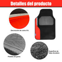 Juego de 4 Alfombras Para Coche, Alfombrillas Universales para Coche,Antideslizantes y Resistentes - details 2