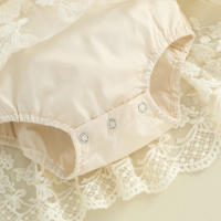 Bodysuit De Verano Para Bebés Niñas Lioraitiin Con Encaje Floral Estilo off Shoulder Ropa Infantil Recién Nacidos 0-24M - details 13