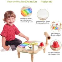 Set De Batería De Madera Para Bebés Juguete Musical Montessori Instrumentos De Percusión Para Niños De 3 a 6 Años - details 23